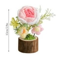 thumbnail image 3 of WIFKLSIIPG Handmade Knitted Potted Crochet Flower Bouquet Desktop Ornament Home Desk Decoration for Housewarming, 3 of 8