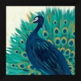 thumbnail image 2 of Veronique Charron 12x12 Black Modern Wood Framed Wall Art Titled - Proud as a Peacock II, 2 of 6