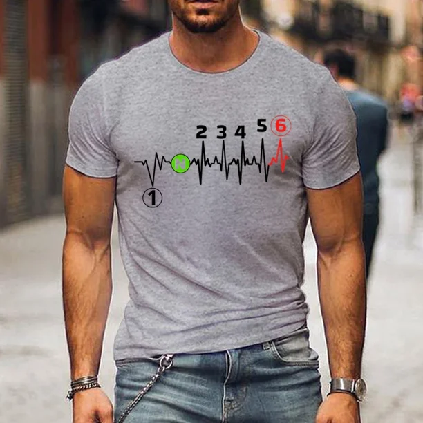 Camiseta de moda de verano para hombre, con latido de motocicleta 1n23456, camisetas de moda para hombre, ropa informal de manga corta, ropa de calle Harajuku