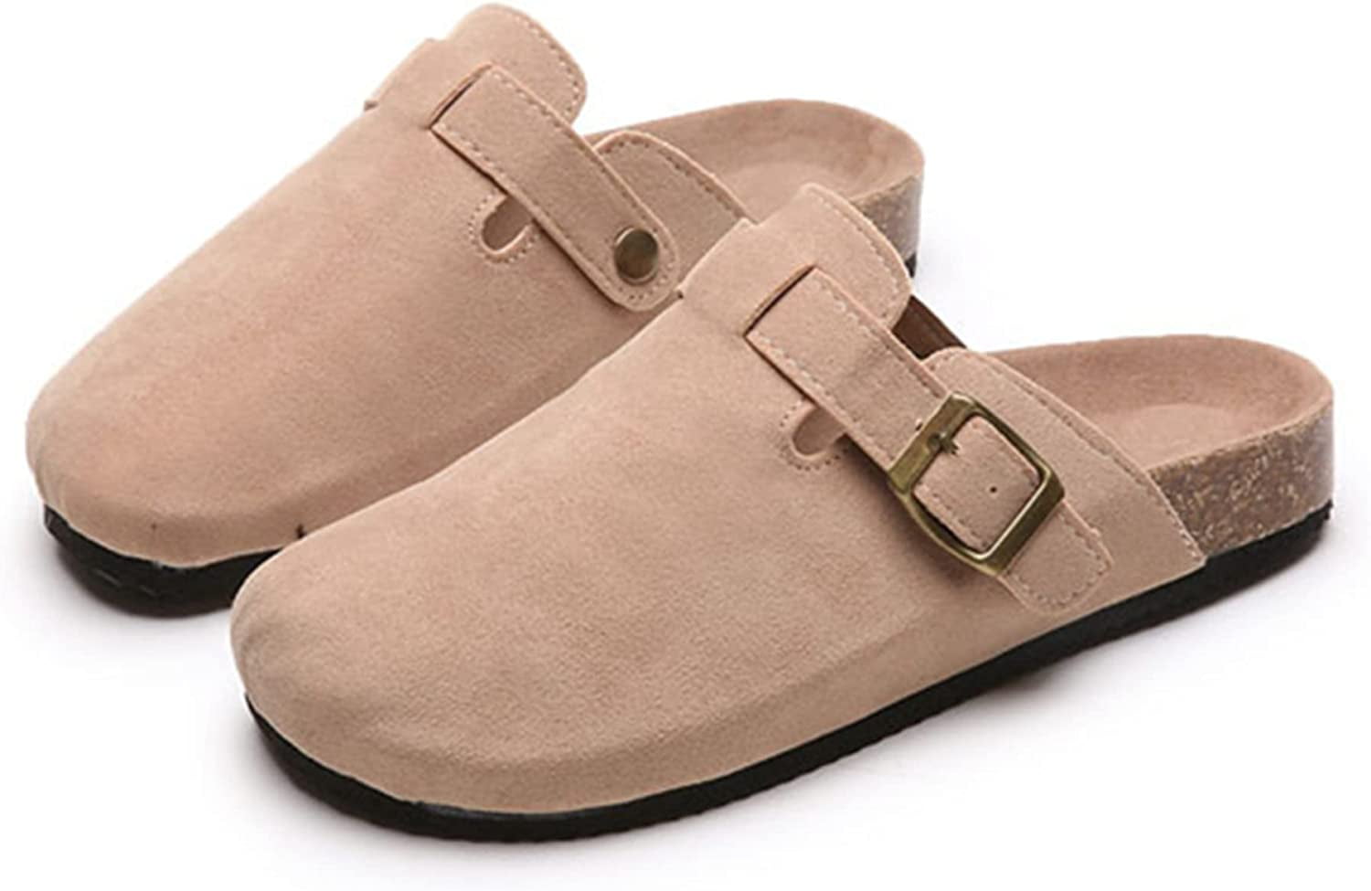 Boston Clogs for Women Suede Clog for Men Dupes Cork Mules Soft Classic