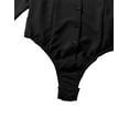 thumbnail image 6 of Zaldita Women's Long Sleeve Button Down Shirts Bodysuit Career Top Blouse Black M, 6 of 7