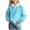 Light Blue, variant on DJDLJWCJ Girls Solid Color Hoodie V-Neck Lightweight Pullover Stretch Soft Long Sleeve Hoodies Dark Blue Size 9