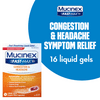 Mucinex Fast-Max Max Strength, Congestion & Headache Liquid Gels, 16ct