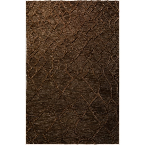 Dalyn Mojave Area Rug MJ1 Mj1 Chocolate Chocolate Lines Waves 8' x 10' Rectangle