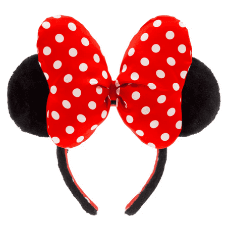 Disney Parks Minnie Mouse Plush Polka Dot Ear Headband for Adults New With Tag