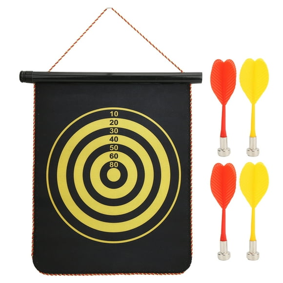 Double Sides Magnetic Dart Board Hanging Dartboard with Darts Target Toy for Adults Children