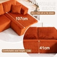 thumbnail image 3 of HMSHA Salon avec Canapé Sans Cadre - Canapé Moderne Décontracté en Forme de U - Canapé Modulaire avec Fauteuil Inclinable Ne Nécessitant Pas d'Installation, 3 of 12