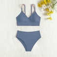thumbnail image 3 of GYRATEDREAM Teen Girls' Swimsuits Two-Piece V-Neck Bikini Adjustable Shoulder Straps Swimsuit with Chest Pad 8-14 Years, 3 of 6