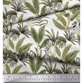 thumbnail image 2 of Soimoi Rayon Fabric Leaves & Lemur Animal Decor Fabric Printed Yard 42 Inch Wide, 2 of 3