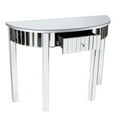 thumbnail image 5 of Glam Mirror Console Table Half Moon Sofa Table Entryway Table with 1-Drawer for Living Room Furniture, 5 of 9