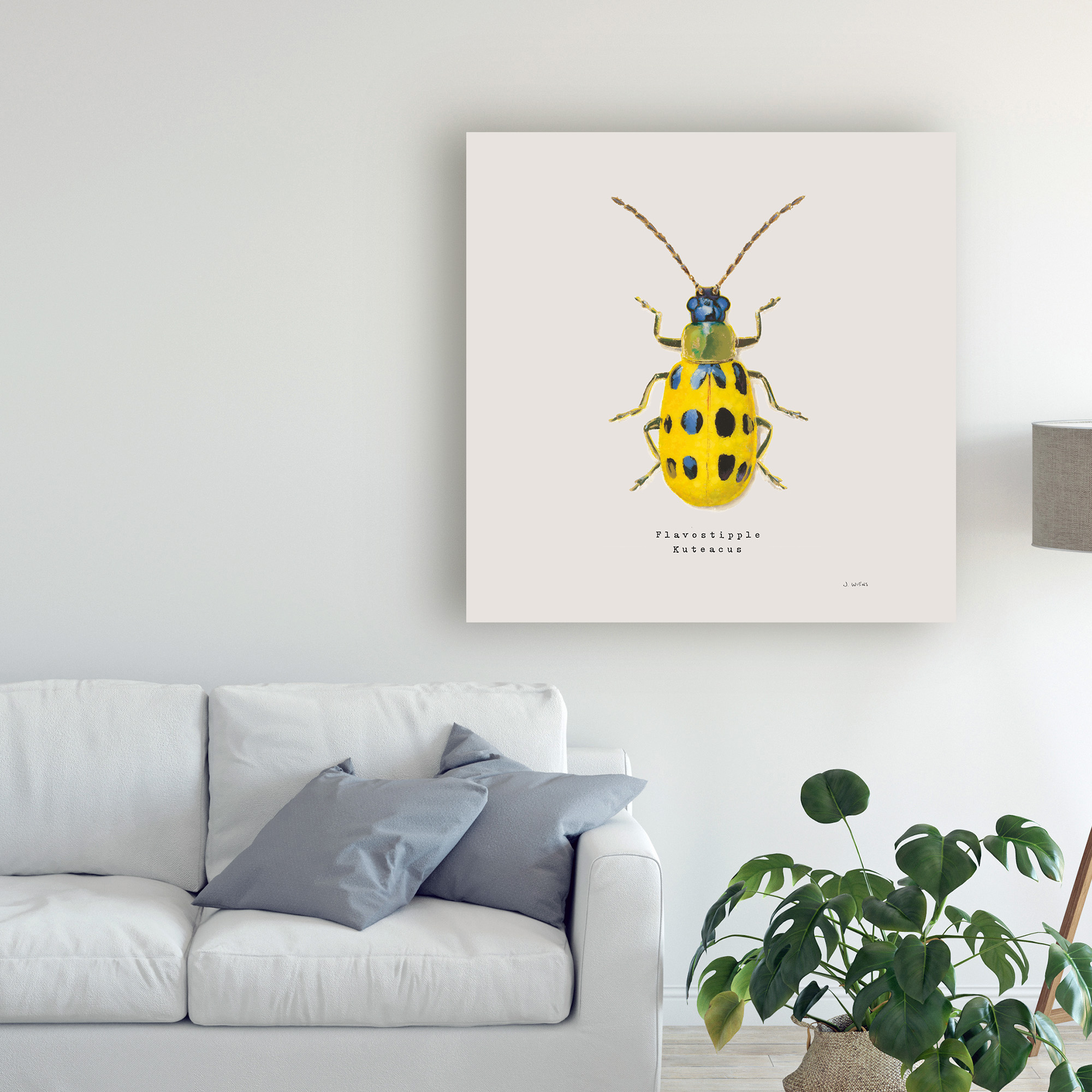 Trademark Fine Art 'Adorning Coleoptera VII Sq Golden' Canvas Art by James Wiens