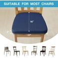 thumbnail image 2 of Chair Cushions for Dining Chairs Set of 6, Non Slip Kitchen Chair Pads, 17" x 16" x 2", Indoor Dining Chair Cushions with Ties, D-Shaped Seat Cushions for Kitchen Chairs, Navy Blue, 2 of 13