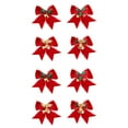 thumbnail image 1 of Paquete de 8 lazos navideños con campanas para decoración navideña, decoración del hogar, decoración del árbol de Navidad MFZFUKR CPB-SSW253-2, 1 of 5