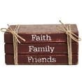thumbnail image 2 of VHC Brands Faux Book Stack for Table Office Bookend Wooden Religious Decor, Faith Family Friends, 2.5x6x4, 2 of 3