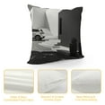 thumbnail image 4 of BCIIG Luxury Black and White Graphic Decorative Throw Pillow Cover for Home Couch Living Room Sofa - Short Plush Material for Year-round Use - 1PC Pack 20x20in, 4 of 5