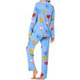 thumbnail image 5 of Ruimatai Women's Valentine's Day Printed Pajama Sets Long Sleeve Button Down Shirt Pjs Sets Nightwear Sleepwear Suits, 5 of 7