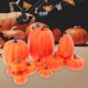 thumbnail image 5 of Calabazas falsas modelo cosecha decorativa linda mini espuma realista Halloween espuma 12 piezas amarillas, 5 of 6