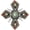 C, variant on Baroque Style Hand-Beaded Fabric Patches Gorgeous Cross Vintage Style Bead Appliques Sew on Patch for Skirt Hat Shose Hair Accessories 1piece