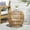 Light Brown 65L, variant on Patio Table, OTTAWA Side Table-Bohemian Faux Rattan Weave Accent Table for Indoor Outdoor Use, Handcrafted Round Side Table for Living Room, Patio, Garden,Light Brown Color, Outdoor Dining Table