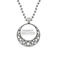 thumbnail image 1 of Quote yo principales en la educación Collares Colgante Retro Moon Stars Jewelry Unbranded M, 1 of 3