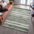 thumbnail image 6 of Addison Rugs Mayfield Premium Machine Washable Transitional Stripes Sage Rectangle Rug, 5' x 7'6", 6 of 6