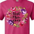 thumbnail image 4 of Inktastic Mother's Day Best Mom Ever with Floral Wreath T-Shirt, 4 of 5