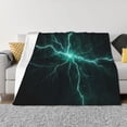 thumbnail image 1 of Balery Green Lightning Flash Manta de Franela con Dibujo, Lujo Ultra Suave y Cálido, Antipelusa y Resistente a las Arrugas para Cama, Sofá, Camping -80"x60", 1 of 6