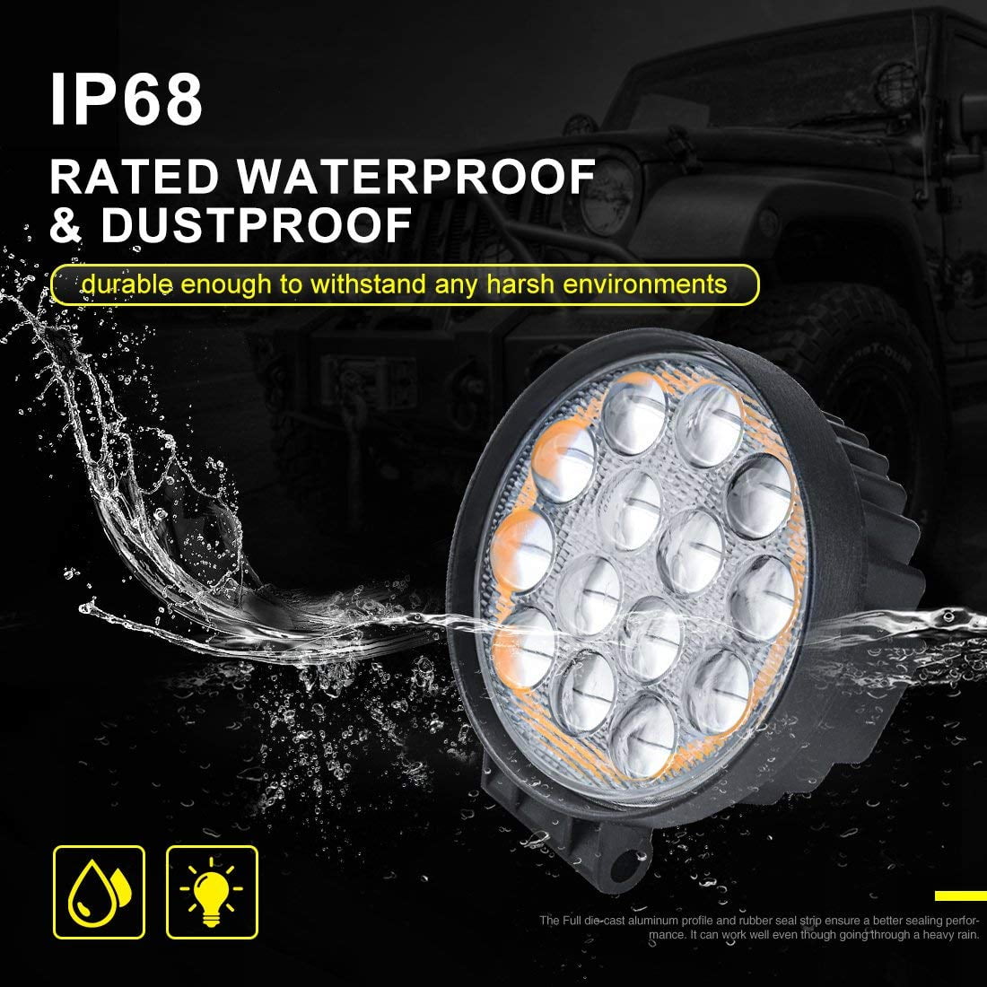 Round 5 60w 6000lm Spot Off Road Super Bright Waterproof 4x4 Driving Running Lights With Amber Fog Lights Circle 2 Year Warranty Walmart Com Walmart Com Round 5 60w 6000lm Spot Off Road Super Bright Waterproof 4x4 Driving Running Lights With Amber Fog Lights Circle 2 Year Warranty Walmart Com Walmart Com