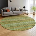 thumbnail image 6 of Addison Rugs Mayfield Premium Machine Washable Transitional Stripes Green Round Rug, 8' x 8', 6 of 6