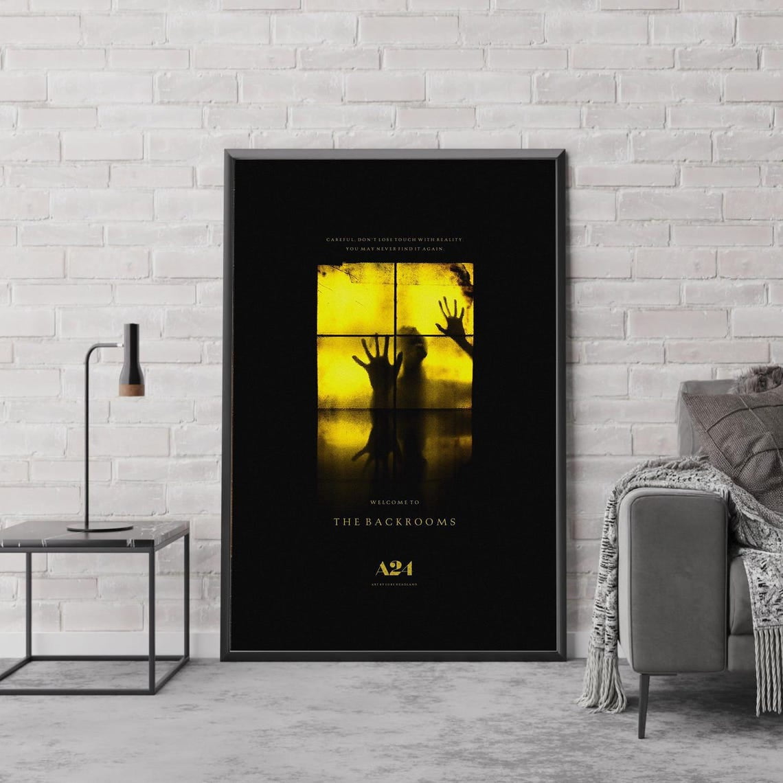 Backrooms (2026) Movie Poster, Horror Movie Wall Art Print Unframed Size 24''x36'' GooGate