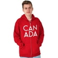thumbnail image 5 of Canada Maple Leaf Flag Patriotic Zip Up Hoodie Men's Women's Brisco Brands S, 5 of 6