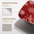 thumbnail image 4 of Christmas Dish Drying Mat for Kitchen Counter 16x18 Inch Red Snowflake Xmas Drying Pad Winter Holiday Dish Draining Mat Absorbent Microfiber Dish Drainer Rack Mat for Coffee Bar Kitchen, 4 of 7