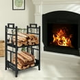Ktaxon Firewood Rack Indoor Fireplace Tool Rack Outdoor Log Rack with 4