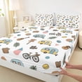 thumbnail image 4 of Erosebridal Kawaii Car Full Size Sheets 4-Piece for Boys Girls,Happy Camping Bed Sheets for Kids Teens,Super Cozy Room Decor, 4 of 5