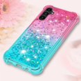 thumbnail image 6 of Compatible with Samsung Galaxy A14 5G Case Glitter Liquid Galaxy A14 5G Case for Girls Women Shiny Flowing Love Heart Clear Shockproof Case for Samsung A14 5G Liquid Pink Gradient, 6 of 13