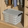 thumbnail image 5 of Uumitty 4-Pack 35 Quart Plastic Storage Bin with Secure Lid and Latching Buckles, Stackable Wheeled Container Box, 5 of 6