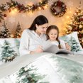 thumbnail image 5 of Manfei Rustic Xmas Reindeer King Bedding, Winter Pine Tree King Bed in a Bag, White Sage, Gray Reversible, 7-Piece, 5 of 6