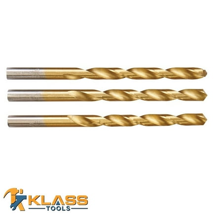 Vulcan Titanium Drill Bit - 1/4 in. Titanium High Speed Steel Drill Bit Set Pack of 3 Units