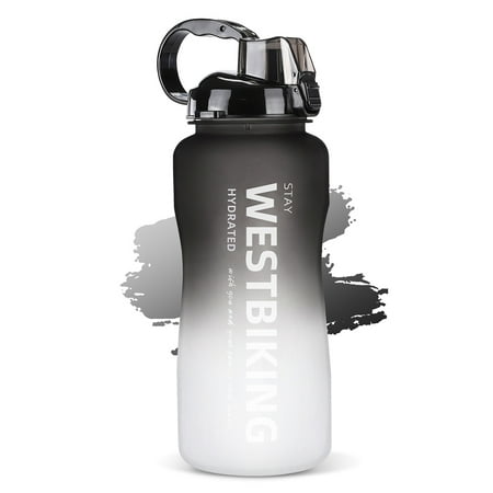 

WEST BIKING Sports Water Bottle with Straw Camping Hiking Exercise Water Bottle Plastics Bottle Large Capacity Drinkware