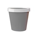 thumbnail image 1 of Kearding Cubo de basura Cubo de basura Sin tapa Caja de desechos Tipo abierto Plástico Negocio Cocina Baño Hogar Organizador Adornos Suministros de limpieza para el hogar Gris 9L/con anillo final, 1 of 6