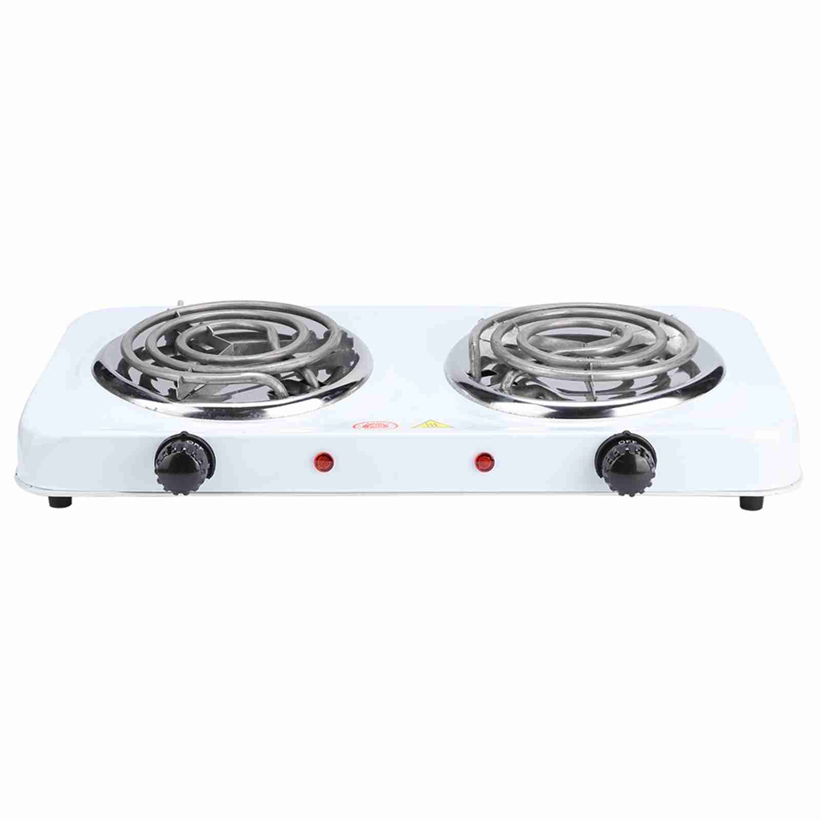 Rupoun Portable Electric Double Burners Hot Plate 2000W Countertop Buffet Stove Heating Cooktop for Kitchen Camping Outdoor Cooking Dual Hotplates 16.9 x 9.3 Inches / 43 x 23.6 cm