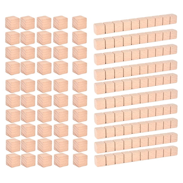Bloques Montessori de base diez para niños, juegos de matemáticas manipulativos de conteo, para niños pequeños Paquete A