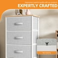 thumbnail image 5 of DWVO 4 Drawer Dresser Storage Unit Shelf Organizer Bins Chest Fabric Drawers, Light Grey, 5 of 10