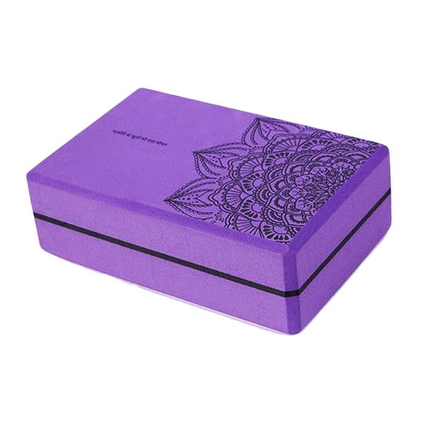 Bloque de yoga antideslizante para estiramientos, mejora la fuerza, el equilibrio y la flexibilidad. Violeta