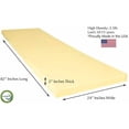 thumbnail image 2 of High Resilience 2.5lb Density Replacement Seat Cushion Upholstery Foam for Sofa or Dining Chair, 2 Inch Thick, CertiPUR-US Certified, EXTRA LONG (2 x 24 x 82)$$Home Decor, Kitchen, & Other, 2 of 5