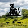 thumbnail image 4 of Handmadetneonsign Custom Metal Galaxy Cat Wind Chime, Metal Cat Garden Decor, Outdoor Tree Hanger, 4 of 5
