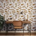 thumbnail image 3 of S4Sassy Peel & Stick Vinyl Wallpaper, Chic Game Console Print Wallpaper Contact Paper Waterproof- Mustard, 25"x60",Removable Wall Covering for Kids room wall decor, Playroom, 3 of 9