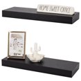 thumbnail image 1 of Sorbus 1.5 in x 16.25 in Black Floating Shelf Set 2 Pack, 1 of 7