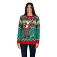thumbnail image 3 of Holiday Hype Men's Festive Ugly Christmas Holiday Party Pull Over Sweater, Drinking Day Santa, X-Large, 3 of 3