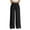 Black, variant on Fashion Women's High Waist Wide Leg Loose Casual Drawstring Sports Pants, Black, Size L